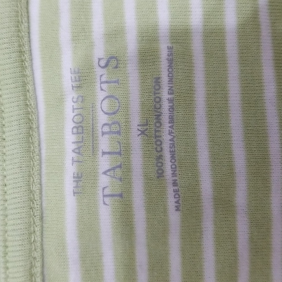 (XL) Talbots The Talbots Tee Pastel Striped Lightweight Classic Relaxed Fit - Picture 2 of 7